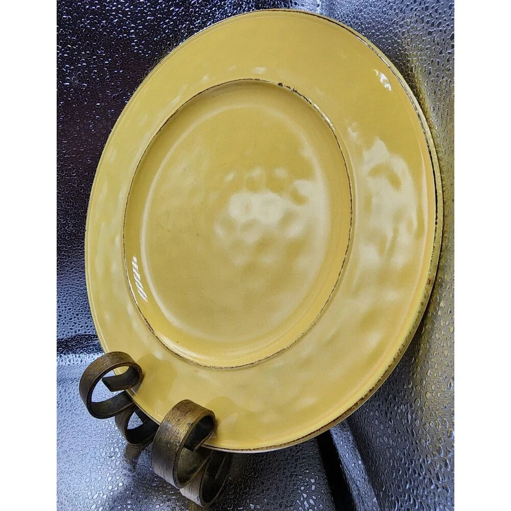 Pier 1 Martillo Mango Stoneware Dinner Plates (Set Of 4) READ!!!!!!!